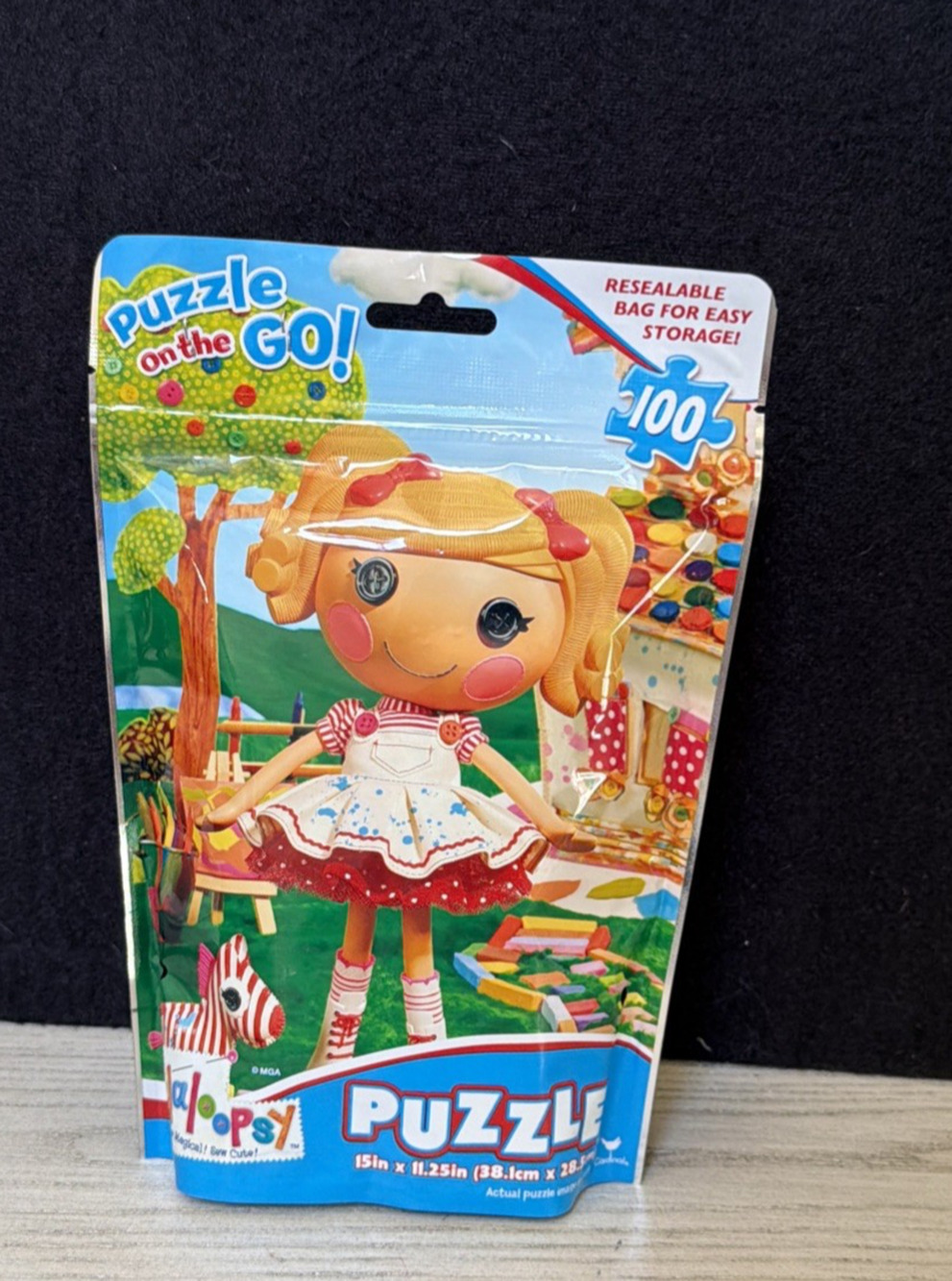 Lalaloopsy Puzzle On The Go 100 Piece Resealable Bag 15” x 11.25” NEW